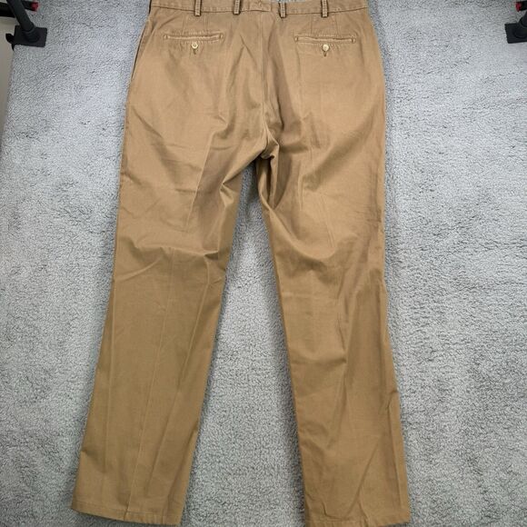 Peter Millar Pants Mens 40x33 Brown Chino Casual‎ Straight Leg Cotton - Picture 8 of 10